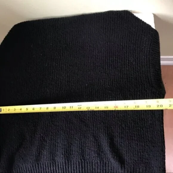 Grace NEW The Perfect Fit Oversized Wool Knit Mock Neck Side Slits Sweater Top M - Picture 12 of 14